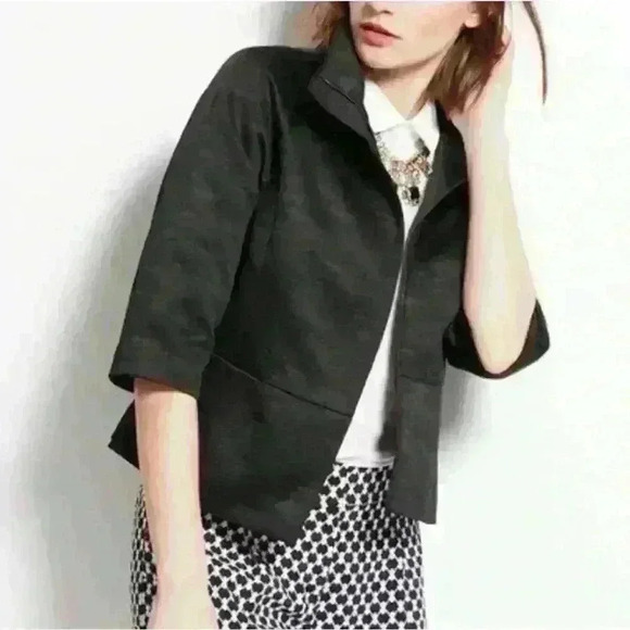 Ann Taylor Black Funnel Jacket/Blazer Women’s size 8 - Picture 1 of 13